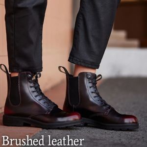 Blundstone dark red-black Leather Ankle Boots, new, never worn